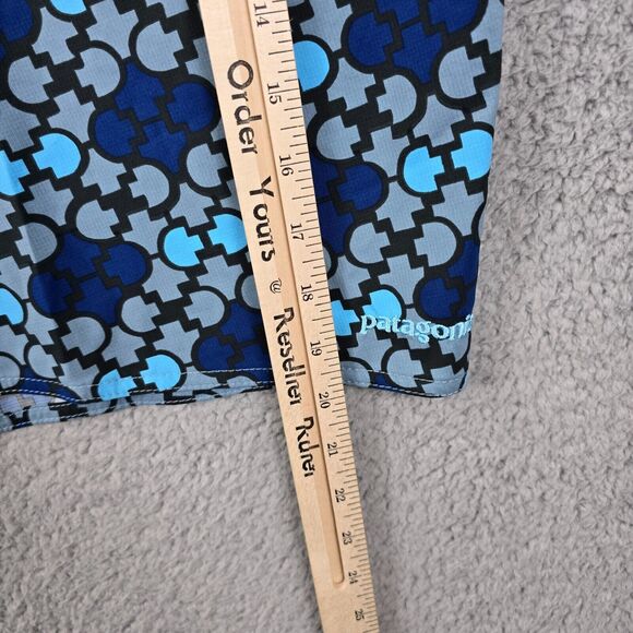 Patagonia Board Shorts Men's Geometric Blue Side Zip Pocket Lightweight Size 40 - Picture 10 of 13